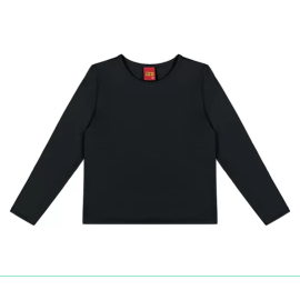 Camiseta Infantil Térmica Kyly Manga Longa - Preto